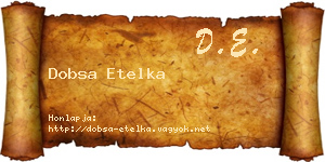 Dobsa Etelka névjegykártya